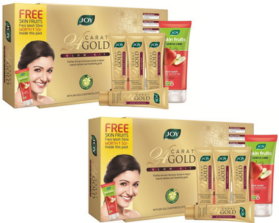 

Joy 24 Carat Gold Glow Facial Kit Pack of 2 .55 g(Set of 2)