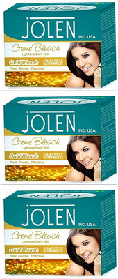 

Jolen gold cream bleach set of 3 (35g) with 3 face pack(210 g)