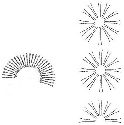 

FOK Set Of 60 Pcs of Hair pins, 30 Pcs (7 cm) Curved U Shape For Bun Juda And 30 Pcs (7 cm) of Curve Bob Bobby Hair Pins or Clips Barrette Styling Tools Accessories for Girls & Women- Black Hair Pin(Black)