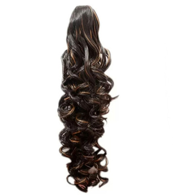 Rizi Beautiful 2 in 1 hair style ponytail with copper High Lighter Hair Extension