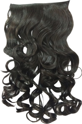 

STYLERA Smooth Tangle Free Curly Wavy Stylish Bride Synthetic 11 Inch Shoulder Length Natural Curve Style Extention (Model R5/NB) For Girls And Women Wigs (Natural Dark Brown) Hair Extension