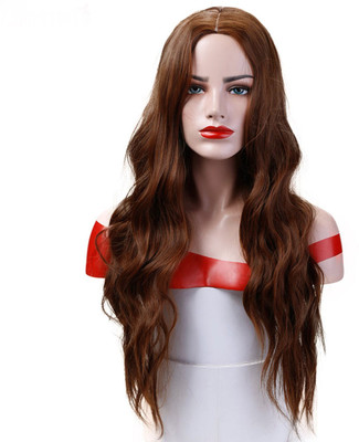 

Ritzkart Women New Fashion Style Wavy Curly 30 inch Long soft & shiny brown Wig 810S Hair Extension