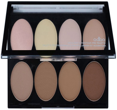 

Odbo Highlighter And Contour Pro Palette 8 Shades( All Skin Type) For Woman Highlighter(Multi)
