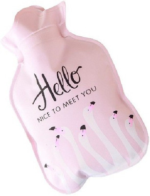 

Jadebin Cute Child Winter Cartoon Mini Cute Hot Water Bottle Water Bag Hot Hand Treasure Non-electrical 1 L Hot Water Bag(Pink Flamingos)