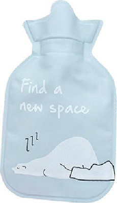 

Jadebin Cute Child Winter Cartoon Mini Cute Hot Water Bottle Water Bag Hot Hand Treasure Non-electrical 1 L Hot Water Bag(Blue Polar Bear)