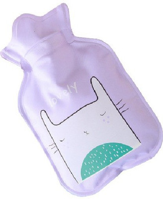

Jadebin Cute Child Winter Cartoon Mini Cute Hot Water Bottle Water Bag Hot Hand Treasure Non-electrical 1 L Hot Water Bag(Purple Cat)