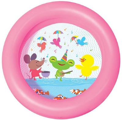 

Bestway Inflatable Dual Ring Kiddie Pool With Repair Patch & Safety Valve Inflatable Pool(Multicolor)