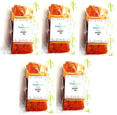 

Vision Fresh Organic Jaggery (Gurah) - 5 Kg - Pack of 5 (1 Kg Each) Jaggery(5 kg, Pack of 5)