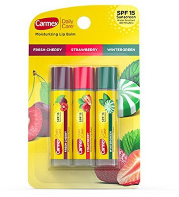 

Carmex Daily Care Lip Balm Variety 0.15 oz Pack of 3 (Stick in Blister Pack) Balm(Pack of: 3, 4.25 g)