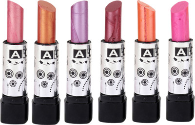 

ADC Best new waterproof solid matte lipstick set of 6 multi color ISO Certified ( cc)(Multicolor, 3.5 ml)