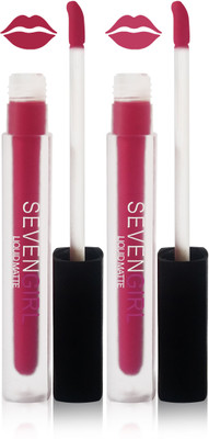 

Seven matte liquid lipstick fashion set of 2 color(pink d pink)