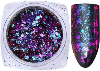

Imported Chameleon Nail Sequins Irregular Glitter Powder Flakes(Purple)