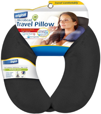 

Imported Travel Neck Pillow With MicroBeads for Car,Train,Bus,Flight Neck Pillow(Black)