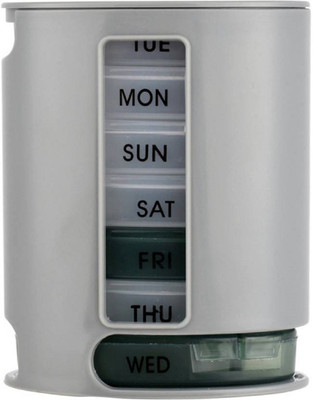 

Tradeaiza 7 day 7-day 4 compartment Pill Pro Pill Box Pill Box(Silver)