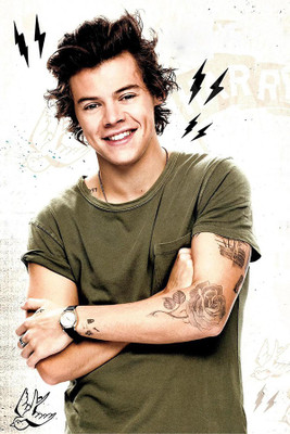 

Posterhouzz One Direction - Harry Poster Fine Art Print(18 inch X 12 inch, Rolled)