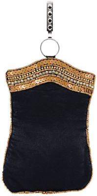 

Bagaholics Ethnic Saree Clutch Sequin and Bead work Mobile Pouch Waist Clip Ladies Purse Gift For Women Mobile Pouch(Black)