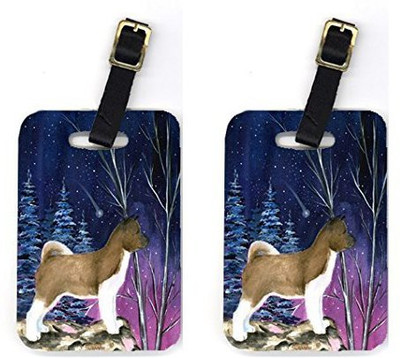 

Caroline's Treasures SS8352BT Pair of 2 Starry Night Akita Luggage Tag(Multicolor)