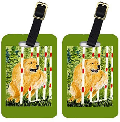 

Caroline's Treasures SS8906BT Pair of 2 Golden Retriever Luggage Tag(Multicolor)