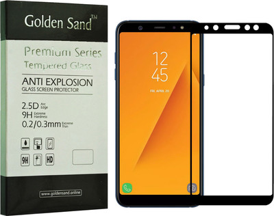 Golden Sand Edge To Edge Tempered Glass for Samsung Galaxy A6(Pack of 1)
