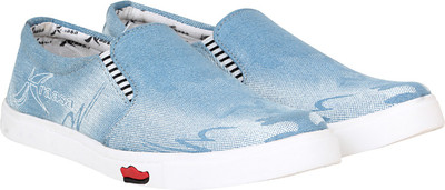 

Kraasa Slip On Sneakers For Men(Blue, Sky