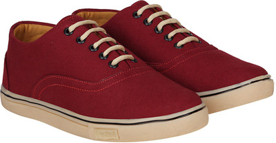 

Kraasa Canvas Sneakers Canvas Shoes For Men(Maroon, Cherry