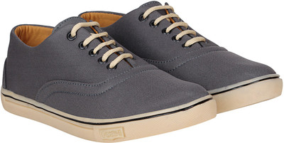 Kraasa Canvas Sneakers Canvas Shoes For Men(Grey