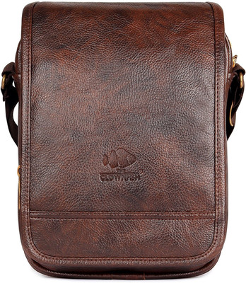 

The Clownfish Men & Women Brown Leatherette Sling Bag