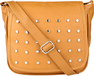 

SAHAL Women Casual Tan PU Sling Bag