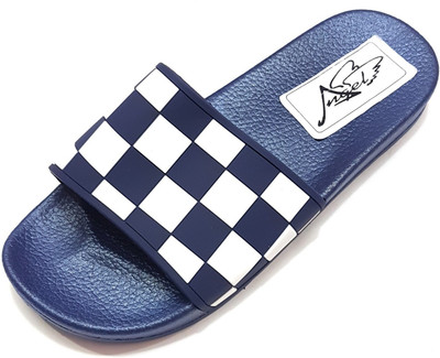 

Angel Fashion Angel Fashion Chess Slipper for Men Slides, Blue