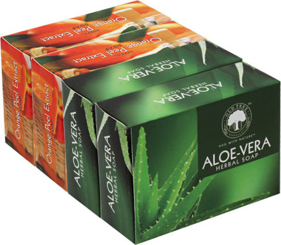 

Old Tree aloe vera and orange soap(120 g, Pack of 4)