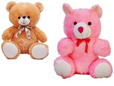 

SONIA COLLECTIONS 2 Feet Combo (Pink & Brown) Of Cute Lovable Stuffed Spongy Huggable Seating Teddy Bear - 60 cm(BROWN & PINK)