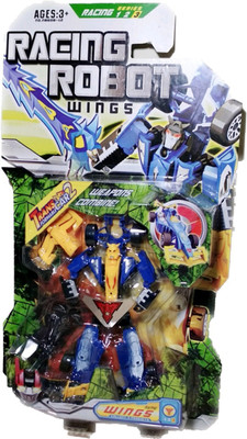 

ClueSteps Racing Robot Wings Transformable Car Robot can Turn into a Car(Multicolor)