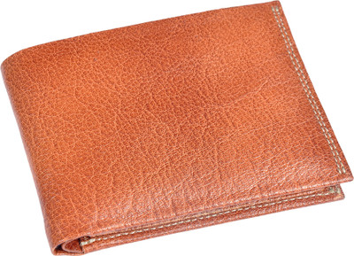 

OHM New York Men Tan Genuine Leather Wallet(8 Card Slots)