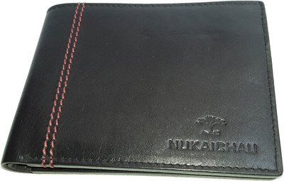 

NUKAICHAU Men Black Genuine Leather Wallet(4 Card Slots), 3 blk 4 coin zip
