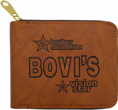 

Bagzar Men Brown Artificial Leather Wallet(4 Card Slots), Brown vision star