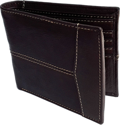 

NUKAICHAU Men Brown Genuine Leather Wallet(8 Card Slots), 53 brn 8 card b