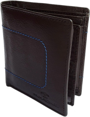 

NUKAICHAU Men Brown Genuine Leather Wallet(7 Card Slots), 46 brn 7 coin