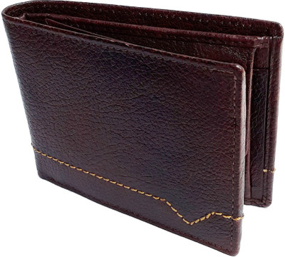 

NUKAICHAU Men Brown Genuine Leather Wallet(7 Card Slots), 47 brn 7 coin zip