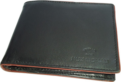 

NUKAICHAU Men Black Genuine Leather Wallet(7 Card Slots), 22 blk red 7 coin a