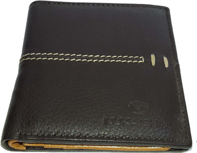 

NUKAICHAU Men Black Genuine Leather Wallet(9 Card Slots), 31 blk tan 9 card