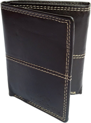 

NUKAICHAU Men Black Genuine Leather Wallet(5 Card Slots), 69 fld blk 5 coin zip