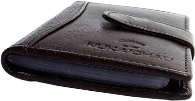 

NUKAICHAU Men Brown Genuine Leather Card Holder(30 Card Slots), 63 card 36 brn