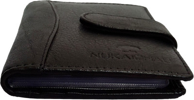 

NUKAICHAU Men Black Genuine Leather Card Holder(30 Card Slots), 62 card 36 blk