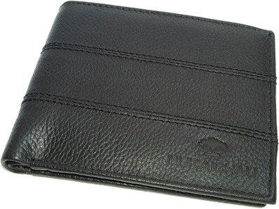 

NUKAICHAU Men Black Genuine Leather Wallet(8 Card Slots), 13 blk 8 card d