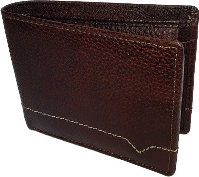 

NUKAICHAU Men Brown Genuine Leather Wallet(7 Card Slots), 50 brn 7 coin zip d
