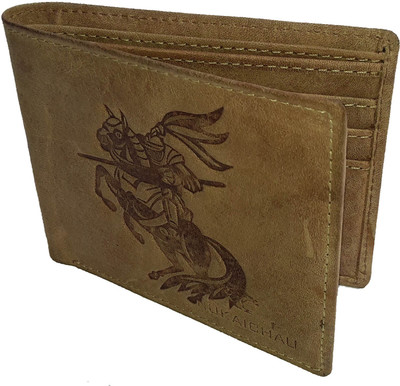 

NUKAICHAU Men Brown Genuine Leather Wallet(6 Card Slots), 80 hunt brn 6 card