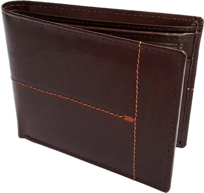 

NUKAICHAU Men Brown Genuine Leather Wallet(3 Card Slots), 37 brn 3 coin