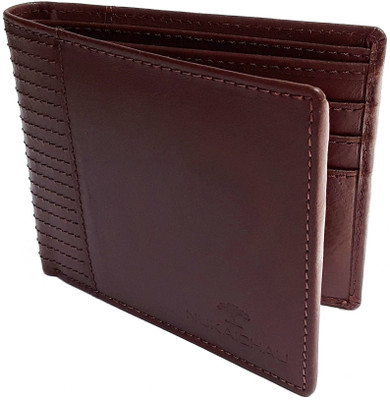 

NUKAICHAU Men Brown Genuine Leather Wallet(6 Card Slots), 42 brn 6 card