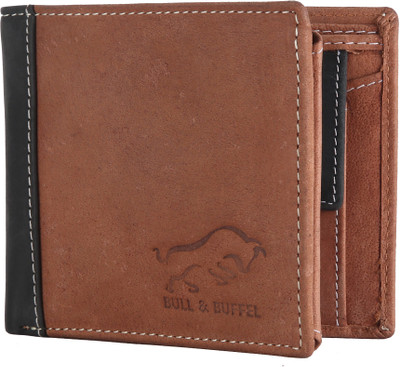 

BULL & BUFFEL Men Tan Genuine Leather Wallet(6 Card Slots), Tan -02