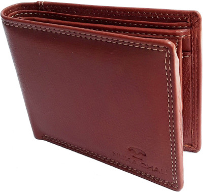 

NUKAICHAU Men Red Genuine Leather Wallet(7 Card Slots), 85 red 7 coin zip